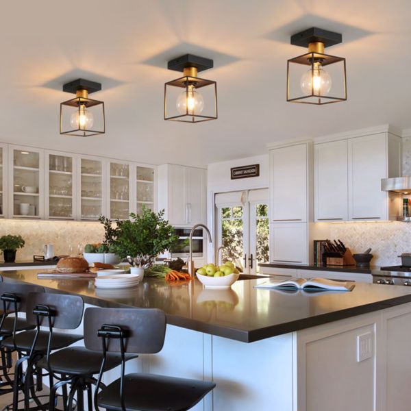 Kimbler Semi Flush Mount Kitchen Pendent Light[No Bulb][Unable to ship on weekends, please place orders with caution]