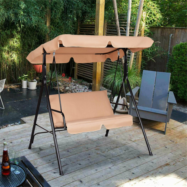 2-Seat Patio Swing Chair with awning