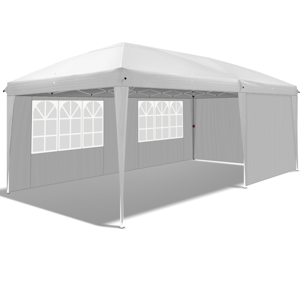 3 x 6m Two Windows Practical Waterproof Folding Tent White