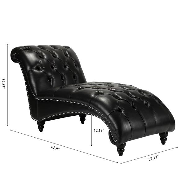 Tufted  Armless Chaise Lounge