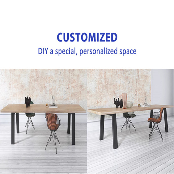 28''H Table legs, Modern Office Desk Legs, Heavy Duty Iron and Industrial Design, DIY Metal Furniture Legs for Coffee Dinning Table, Bench Stool, Cabinet, Sofa, Chair, Black (28”H x 24”W, 2PCS)