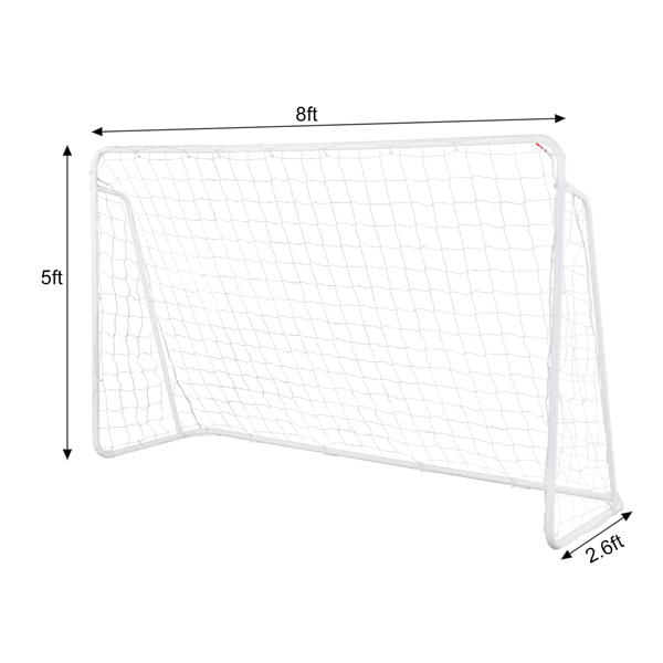 8' x 5' Soccer Goal Training Set with Net Buckles Ground Nail Football Sports