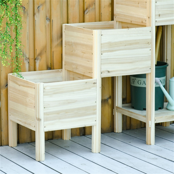 Wooden Planter、Flower shelf,Wood Planter Box