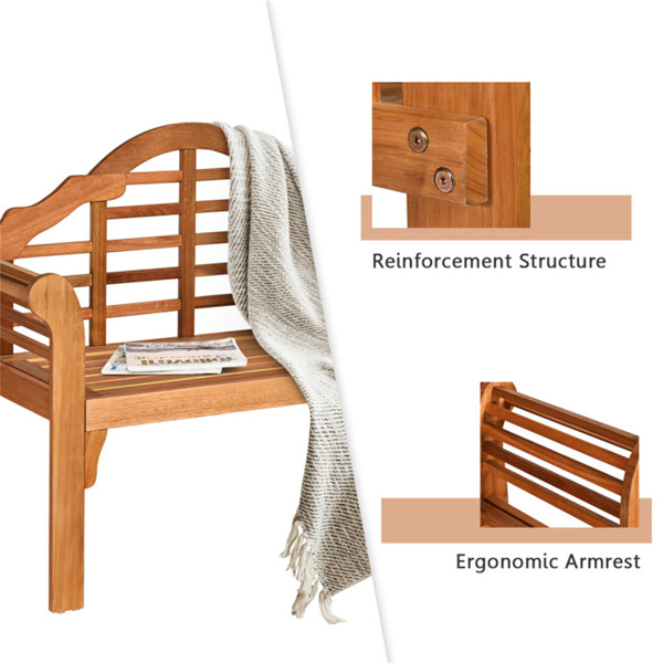 Wooden garden benches can be folded for garden patio furniture