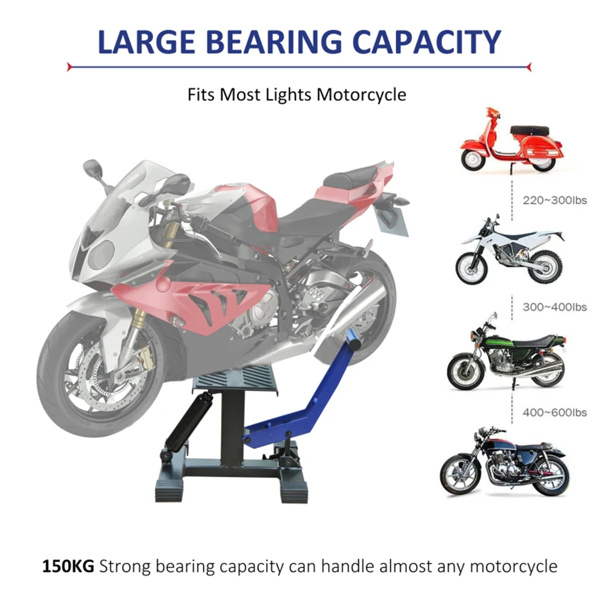 300 lbs  Motorcycle Jack Hydraulic Motorcycle Scissor Jack Lift Repair & Maintenance Hoist 