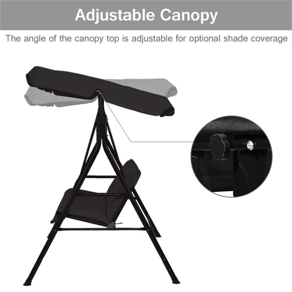 2-Seat Patio Swing Chair with awning