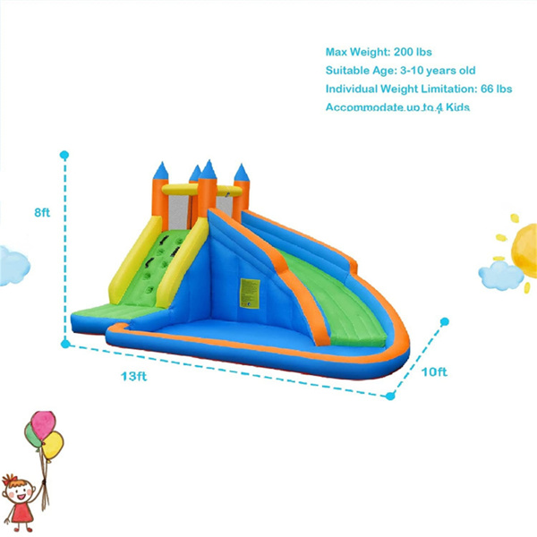 Inflatable Water Slide Bouncing House with 480W Blower