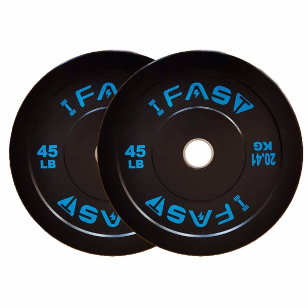 Olympic Weight Plates, Rubber Bumper Plates, 2 Inch Steel Insert 45lb Bundle Options Available for Home Gym Strength Training, Weightlifting, Weight Bench Press and Workout