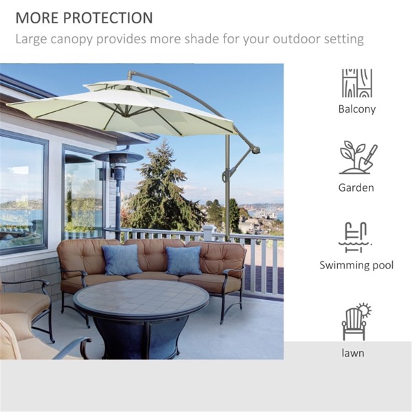 Outdoor beach umbrella/Cantilever Umbrella  ( Amazon Shipping)（Prohibited by WalMart）