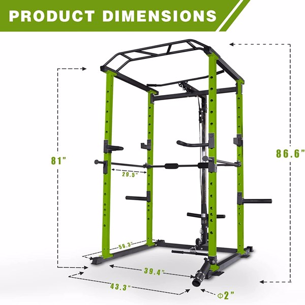 Home Gym sets Multi-functional Power Cage,Home Adjustable Pullup Squat Rack 1000Lbs Capacity Comprehensive Fitness Barbell Rack 4 sets Gym accessories