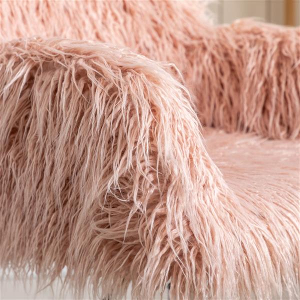 Modern Faux fur home  office chair, fluffy chair for girls, makeup vanity Chair