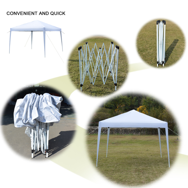 3 x 3m Practical Waterproof Right-Angle Folding Tent White