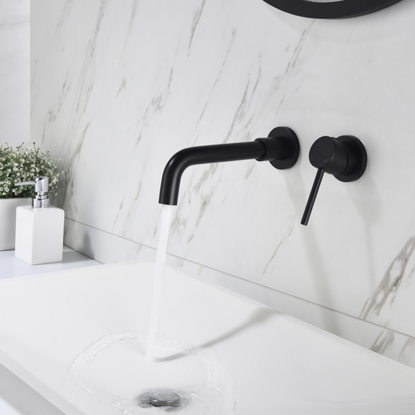 Single Lever Handle Wall Mounted Bathroom Faucet