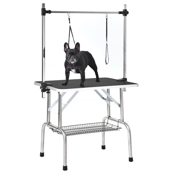 36" Professional Dog Pet Grooming Table Adjustable Heavy Duty Portable w/Arm & Noose & Mesh Tray