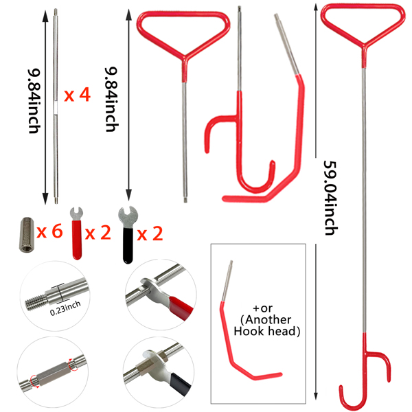 34 Kit with triangle yellow rocker Emergency tool Kit Car door hanger tool Long distance fasteners Non-destructive wedge air wedge pump Car trim removal tool