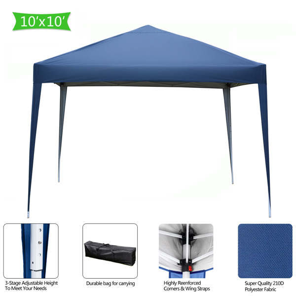 3 x 3m Practical Waterproof Right-Angle Folding Tent Blue