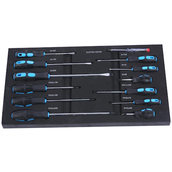 4 Drawers Tool Cabinet with Tool Sets-BLACK