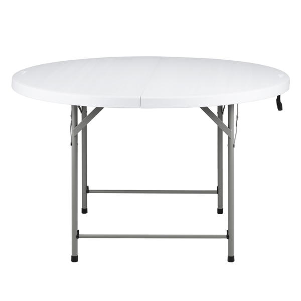 48inch Round Folding Table Outdoor Folding Utility Table White