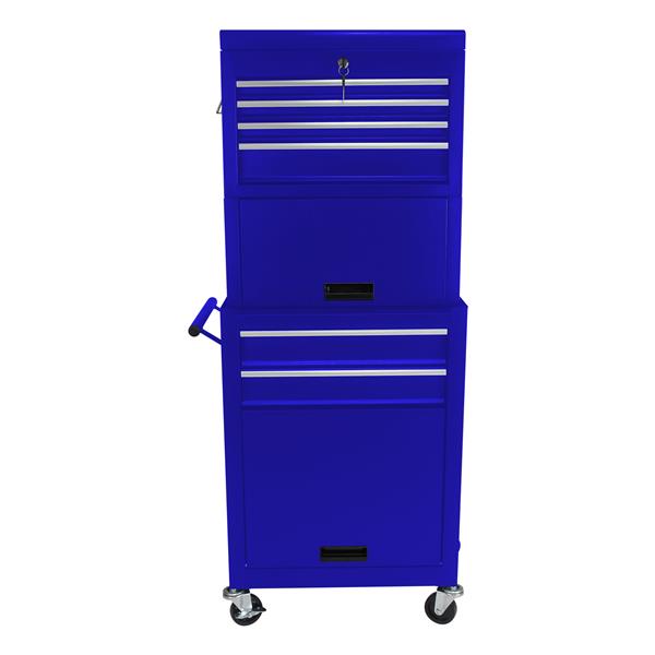 High Capacity Rolling Tool Chest with Wheels and Drawers, 6-Drawer Tool Storage Cabinet--BLUE