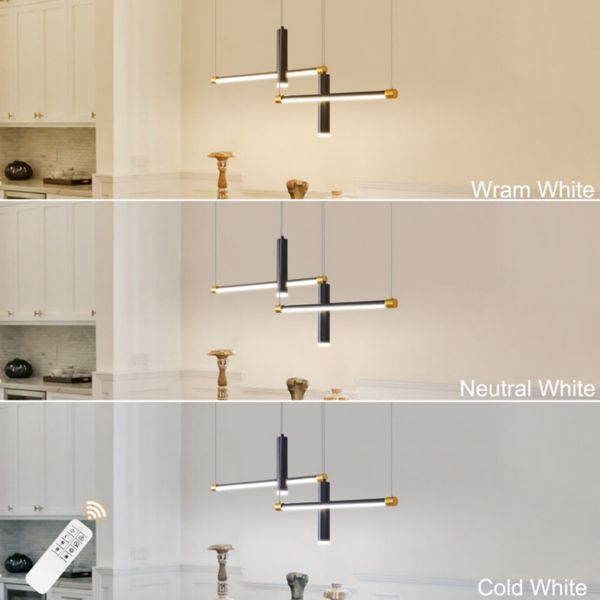 Javeriah 4 - Light Dimmable Kitchen Island Linear LED Pendant[No Bulb][Unable to ship on weekends, please place orders with caution]