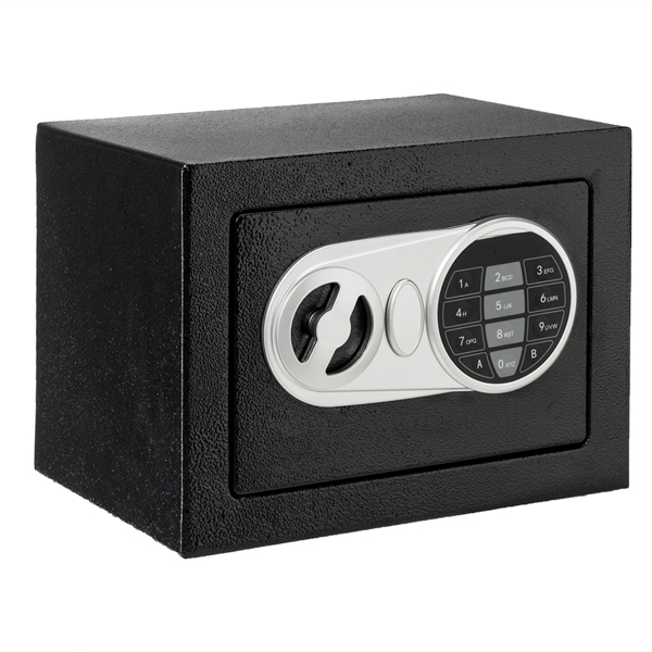 17E Home Use Upgraded Electronic Password Steel Plate Safe Box Black 