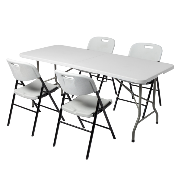 6' Folding Table Portable Plastic Indoor Outdoor Picnic Party Dining Camping Tables