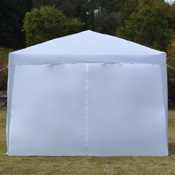 3 x 3m Two Doors & Two Windows Practical Waterproof Right-Angle Folding Tent White