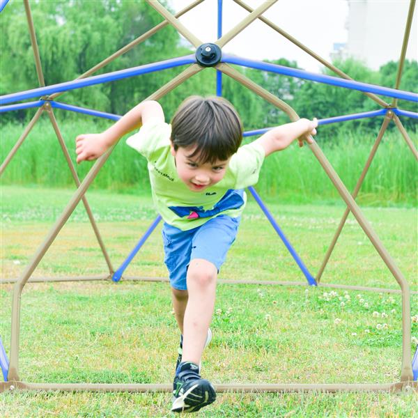 Kids Climbing Dome Tower - 12 ft Jungle Gym Geometric Playground Dome Climber Monkey Bars Play Center, Rust & UV Resistant Steel Supporting 1000 LBS