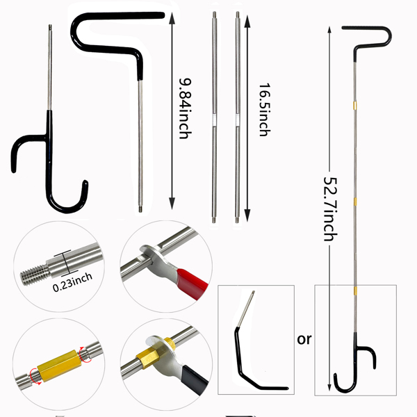 53 inch long distance tool outdoor steel wheel puller truck 5th push puller 1 piece, garage door puller