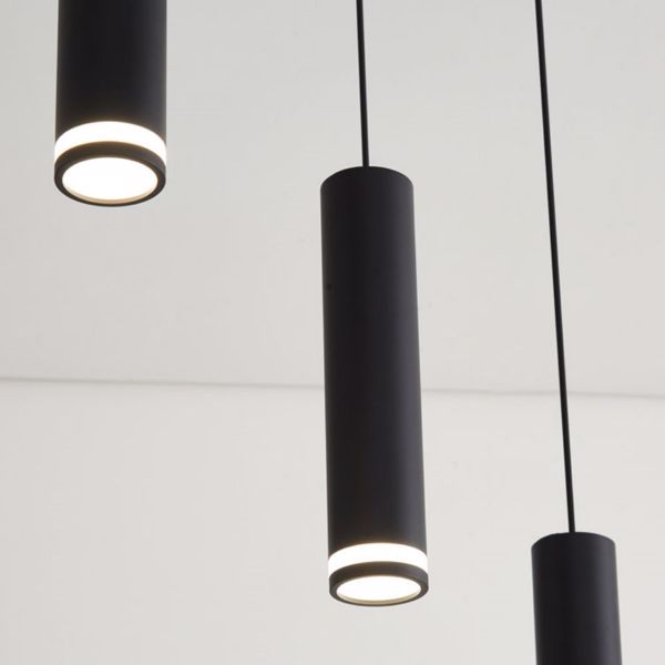 Angelina 6 - Light Matte Black Kitchen Island Pendant[No Bulb][Unable to ship on weekends, please place orders with caution]