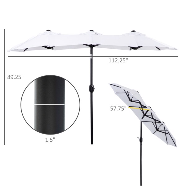 Outdoor beach umbrella /Double-sided Umbrella  ( Amazon Shipping)（Prohibited by WalMart）