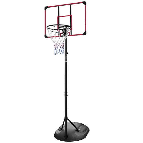 Portable Basketball Hoop System Stand Height Adjustable 7.5ft - 9.2ft with 32 Inch Backboard and Wheels for Youth Adults Indoor Outdoor Basketball Goal