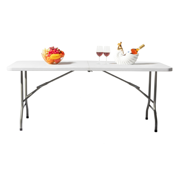 6' Folding Table Portable Plastic Indoor Outdoor Picnic Party Dining Camping Tables