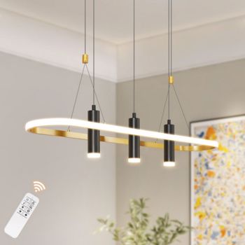 Javeriah 4 - Light Black/Gold Dimmable LED Pendant Light[No Bulb][Unable to ship on weekends, please place orders with caution]