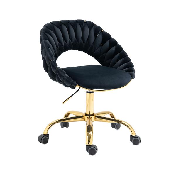 Computer Chair Office Chair Adjustable Swivel Chair Fabric Seat Home Study Chair