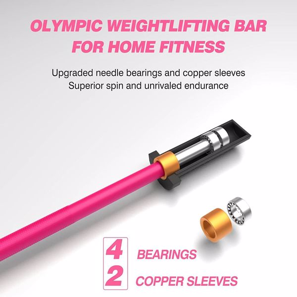 Olympic Barbell Bar Plates 4Ft Solid Iron Fitness Weightlifting