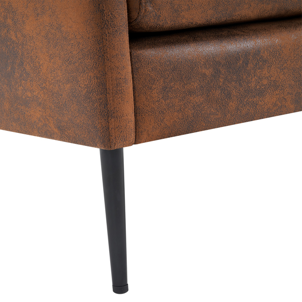 97*71*74cm 1.5 Seats Hot Stamping Cloth Surrounding Chair With Pillow Indoor Circle Chair Dark Brown