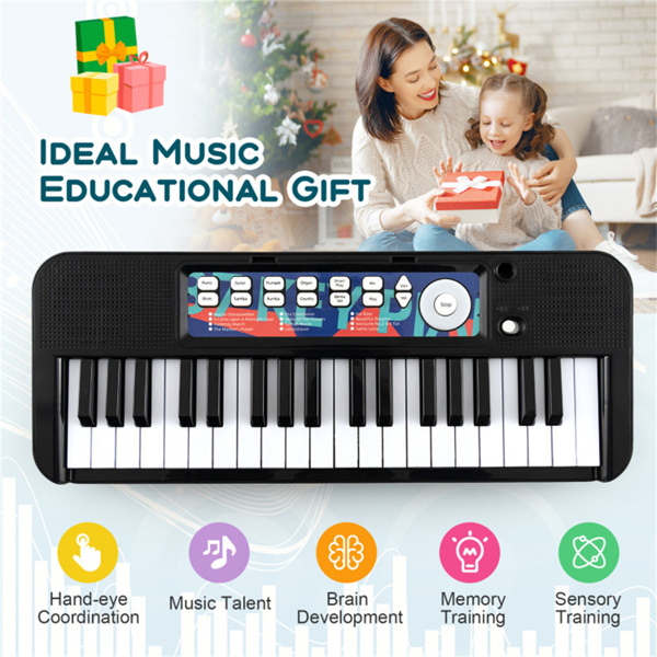 Kids Piano, Keyboard 37-Key Kids Toy Keyboard Piano with Microphone