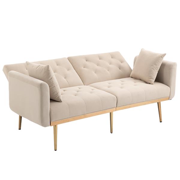 Velvet  Sofa , Accent sofa .loveseat sofa with metal  feet