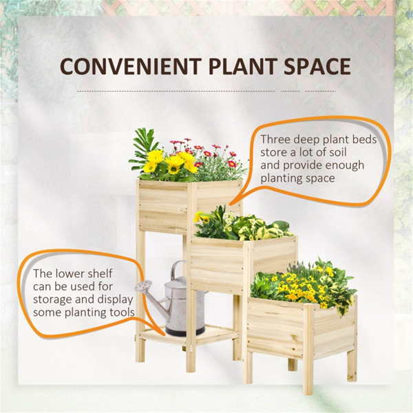 Wooden Planter、Flower shelf,Wood Planter Box