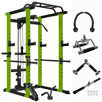 Home Gym sets Multi-functional Power Cage,Home Adjustable Pullup Squat Rack 1000Lbs Capacity Comprehensive Fitness Barbell Rack 4 sets Gym accessories