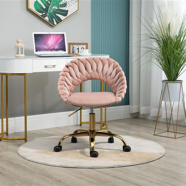 Computer Chair Office Chair Adjustable Swivel Chair Fabric Seat Home Study Chair