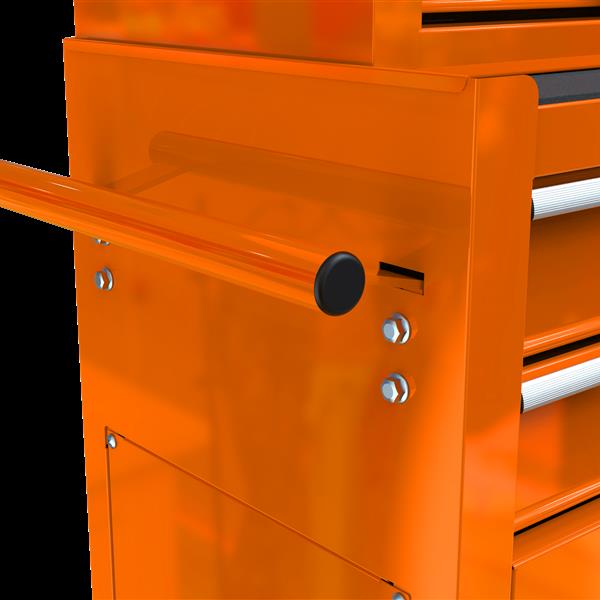 High Capacity Rolling Tool Chest with Wheels and Drawers, 8-Drawer Tool Storage Cabinet--ORANGE