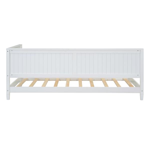 Twin Size Wood Daybed/Sofa Bed, White