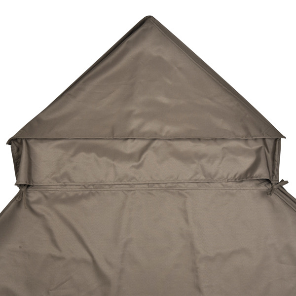 Replacement Canopy Top, 12X10ft 2T Waterproof Finial Classic Gazebo Top Tan (1pc Top Cloth Only) --No shipments on weekends