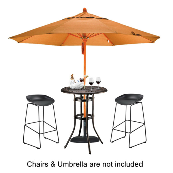 32*32*41" Outdoor Cast Aluminum Round Dining Table