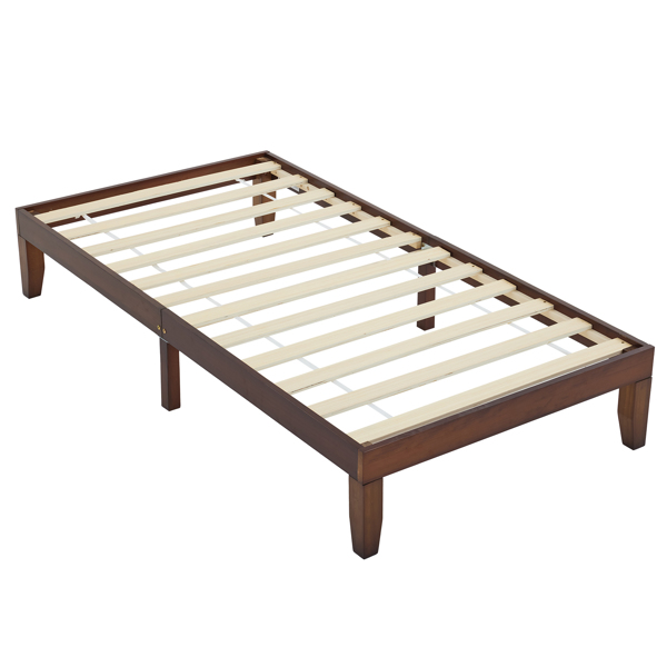 Basic bed frame brown Twin 197.2*96.5*30.5cm wooden bed