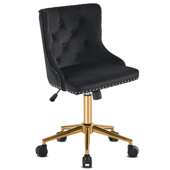 Lift wheel five-star foot back pull point flannelette black gold feet indoor leisure chair simple Nordic style