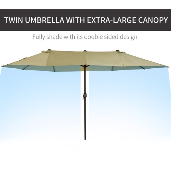 Outdoor beach umbrella/Double-Sided Market Umbrella  ( Amazon Shipping)（Prohibited by WalMart）