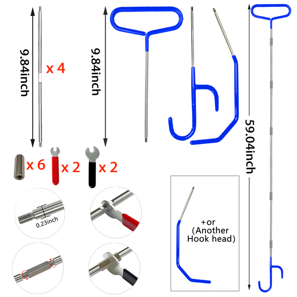 Trim Removal Kit, 63 automatic Trim removal Kit, Plastic panel fastener Removal Kit, Automotive trim Removal Kit/trim/Panel/door/audio/Auto clamp/Terminal Removal Kit (blue)